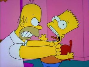 Homer chokes Bart.jpg